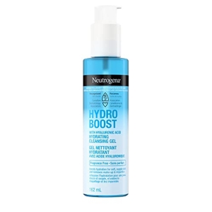 Neutrogena Hydro Boost Hydrating Cleansing Gel, Fragrance Free, With Hyaluronic Acid, non comedogenic Face Wash, 162 mL