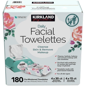 Kirkland Signature Daily Facial Towelettes 180 CT