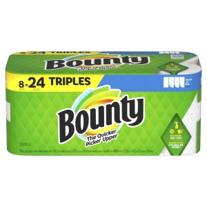 Bounty Select-A-Size Paper Towels, 8 Triple Rolls, White, 135 Sheets Per Roll