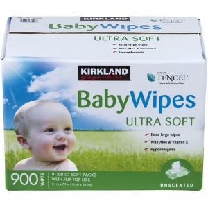 Kirkland Signature Baby Wipes Ultra Soft Unscented vPkVwp, 2 Box of 900 ct